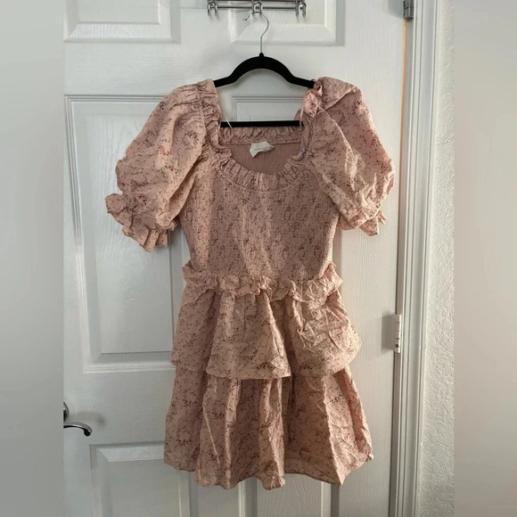 Tuckernuck Hyacinth House Pink Floral Smocked Marie Mini Dress - Picture 2 of 6